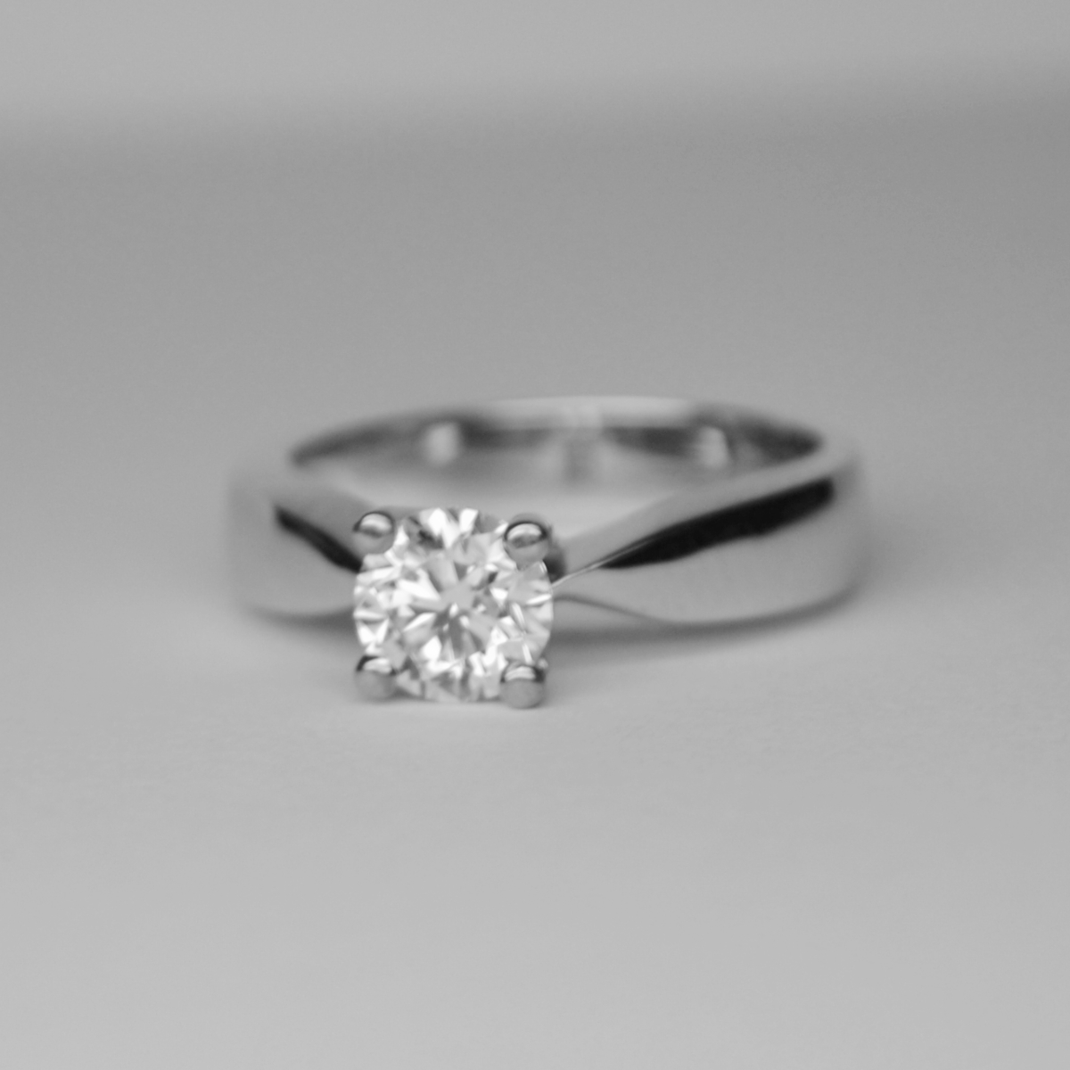 Solitario con Diamante 0,45 carati colore G purezza IF