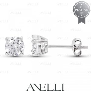 Orecchini In Argento 925 Con Diamante 1/4 Carati – Natalia Drake – A Forma Di Cuore, Placcati Rodio
