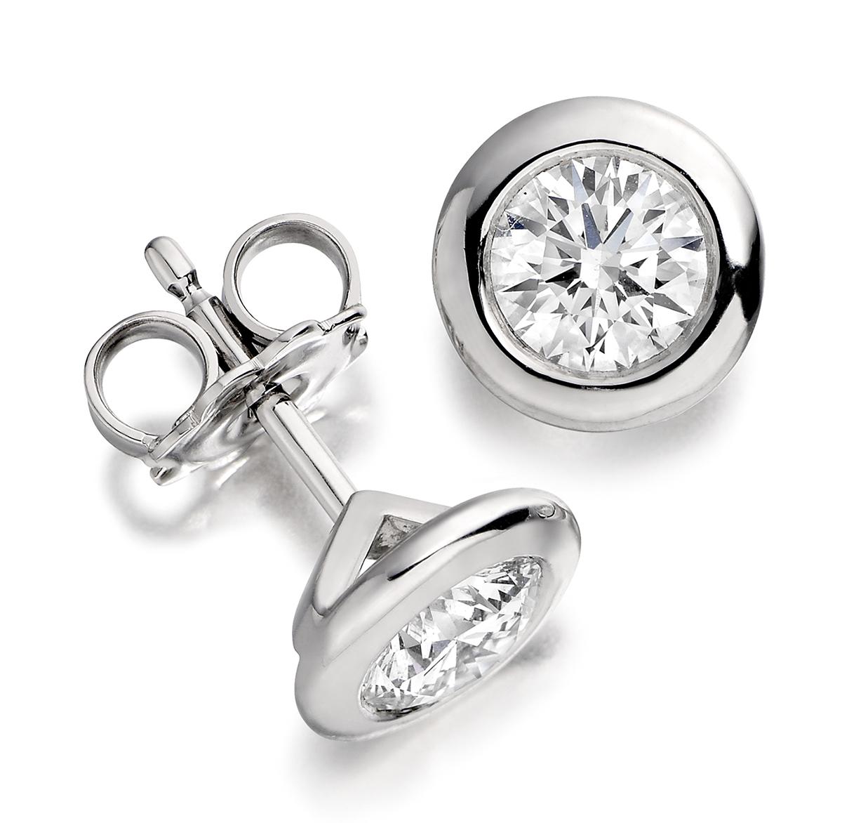 Orecchini 1 Carato D-VVS1 Platino GIA