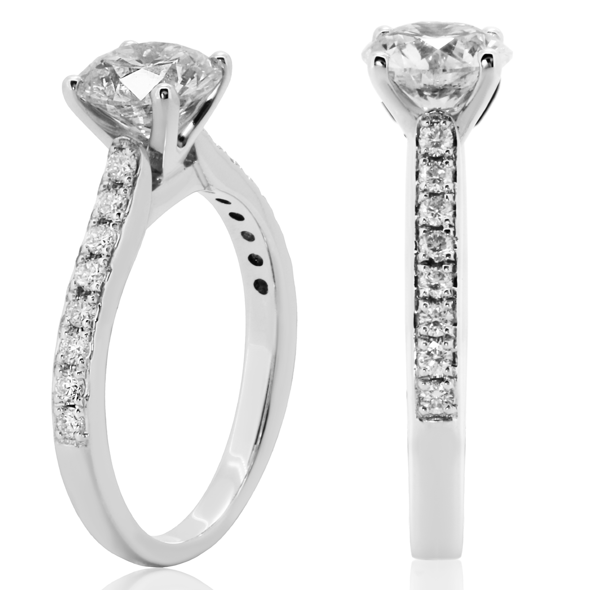 Anello Fidanzamento 0.80 D-IF Triplo Excellent GIA-2