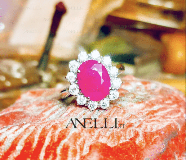Anello Rubino Rosa Birmano non trattato