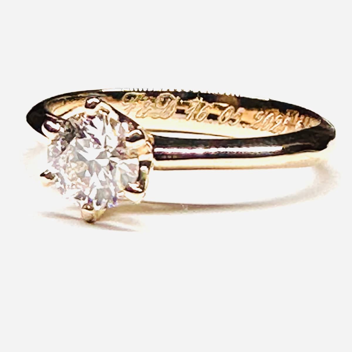 Anello Oro Rosa 0.60 D-IF Triplo Excellent GIA