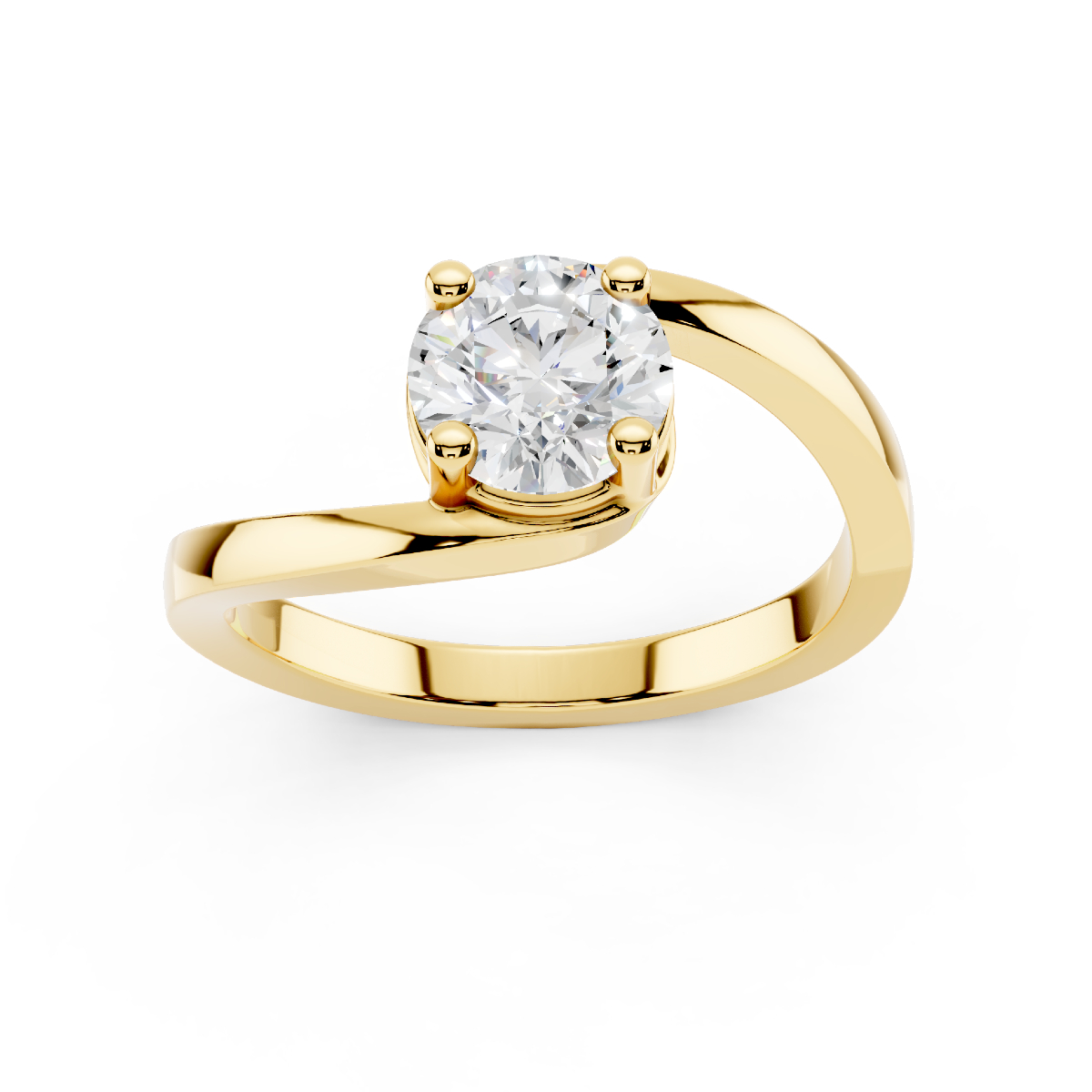 Anello un Carato D-VS1 Triplo Excellent GIA