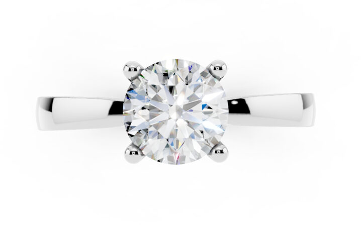 Anello 1 Carato D-VS1 Triplo Excellent GIA 5