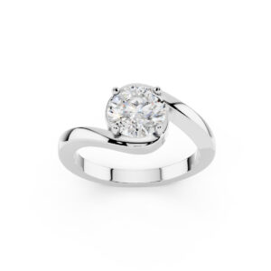Anello Abbraccio 1 ct D-VS1 Triplo Excellent GIA