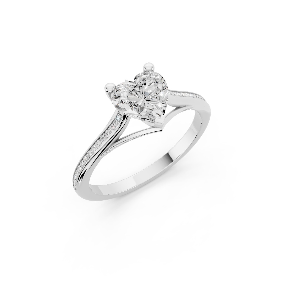 Anello Cuore 1 Carato F-VVS1 GIA