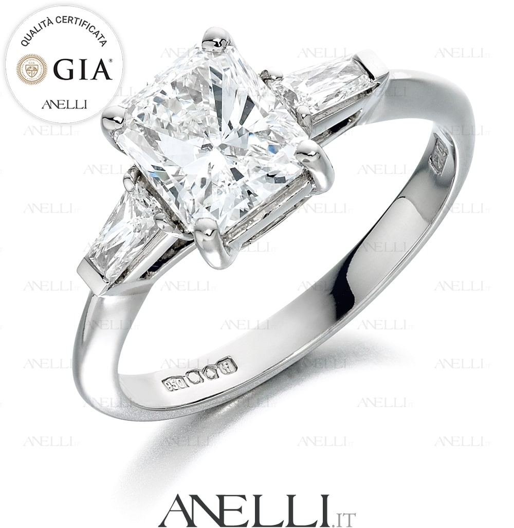 Anello Diamante Radiant 2 Carati