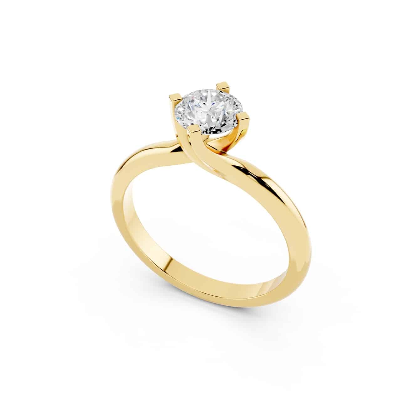 Anello Fidanzamento 0.50 F-VVS1 GIA-1