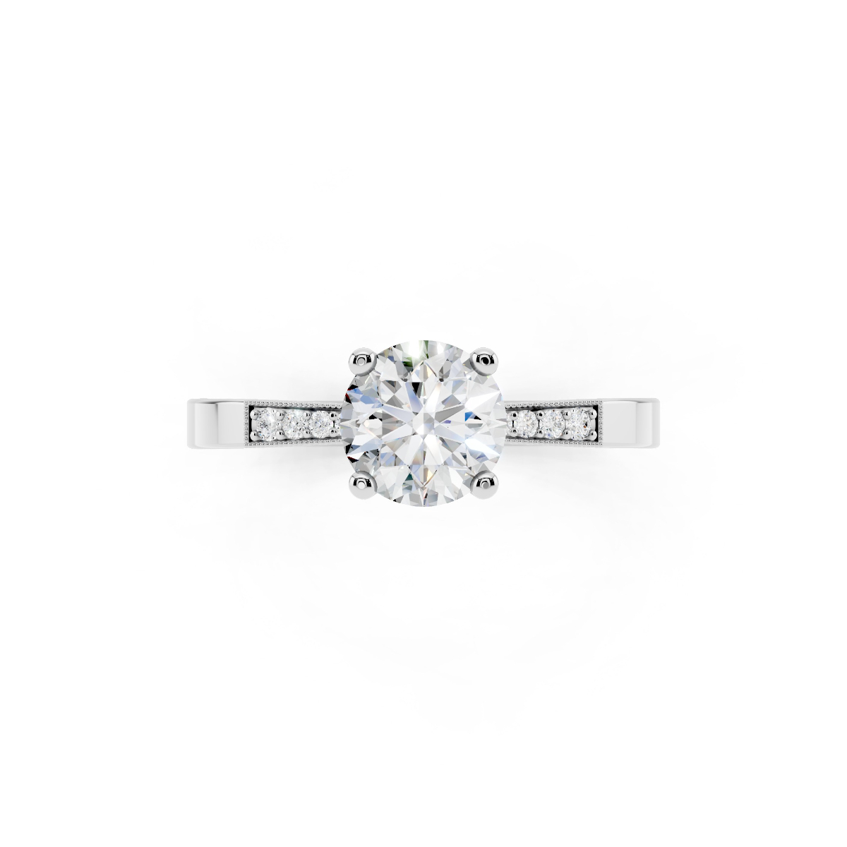 Anello Fidanzamento 0.60 D-VS1 Triplo Excellent GIA