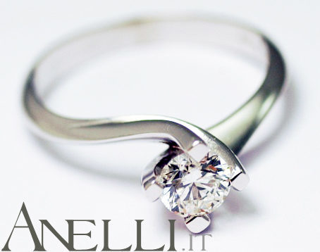 Anello Fidanzamento 0.60 F-IF Triplo Excellent GIA