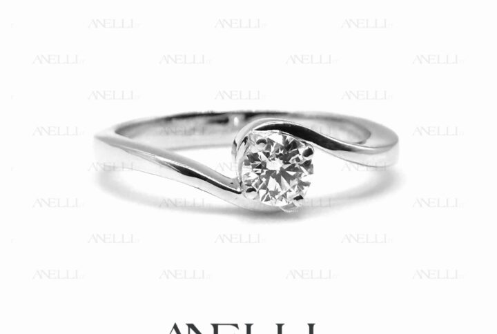 Anello Fidanzamento brillante D-IF Triplo Excellent