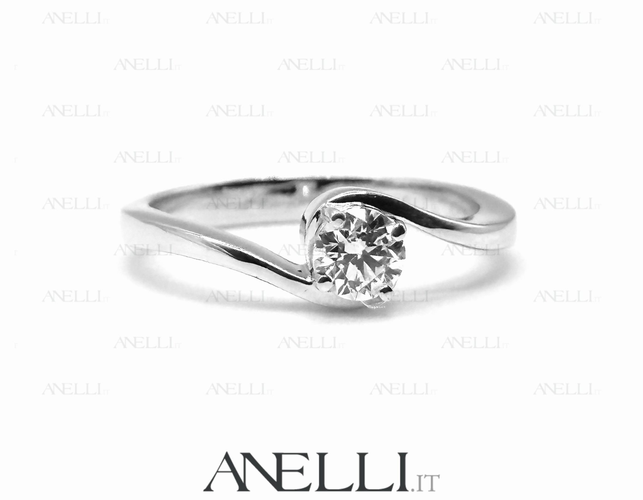 Anello Fidanzamento brillante D-IF Triplo Excellent