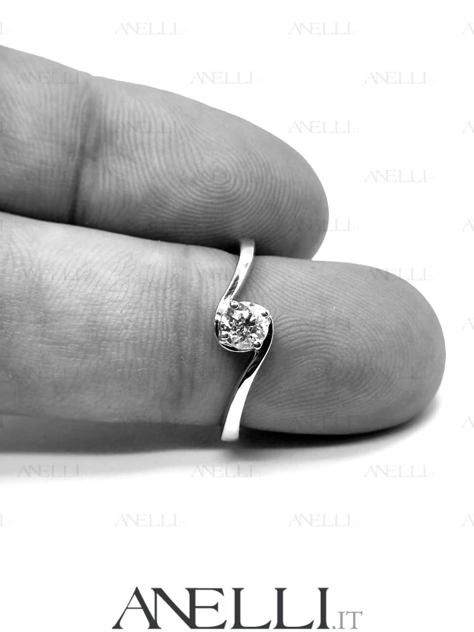 Anello Fidanzamento diamante D-IF Excellent