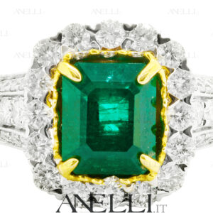 Anello Smeraldo Colombiano 3.50 Carati-3