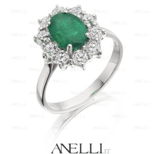 Anello-Smeraldo-Fiore-Diamanti