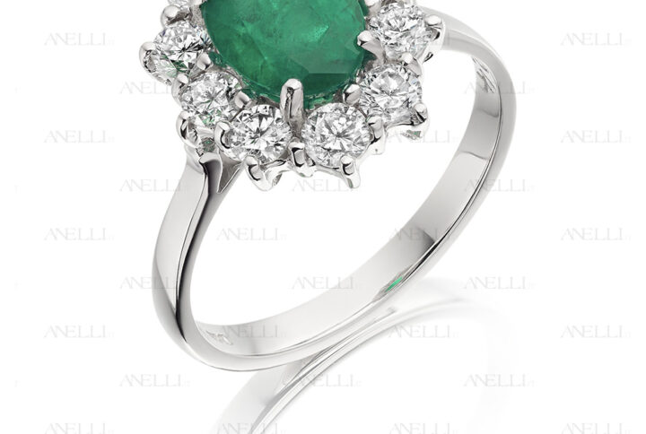 Anello-Smeraldo-Fiore-Diamanti