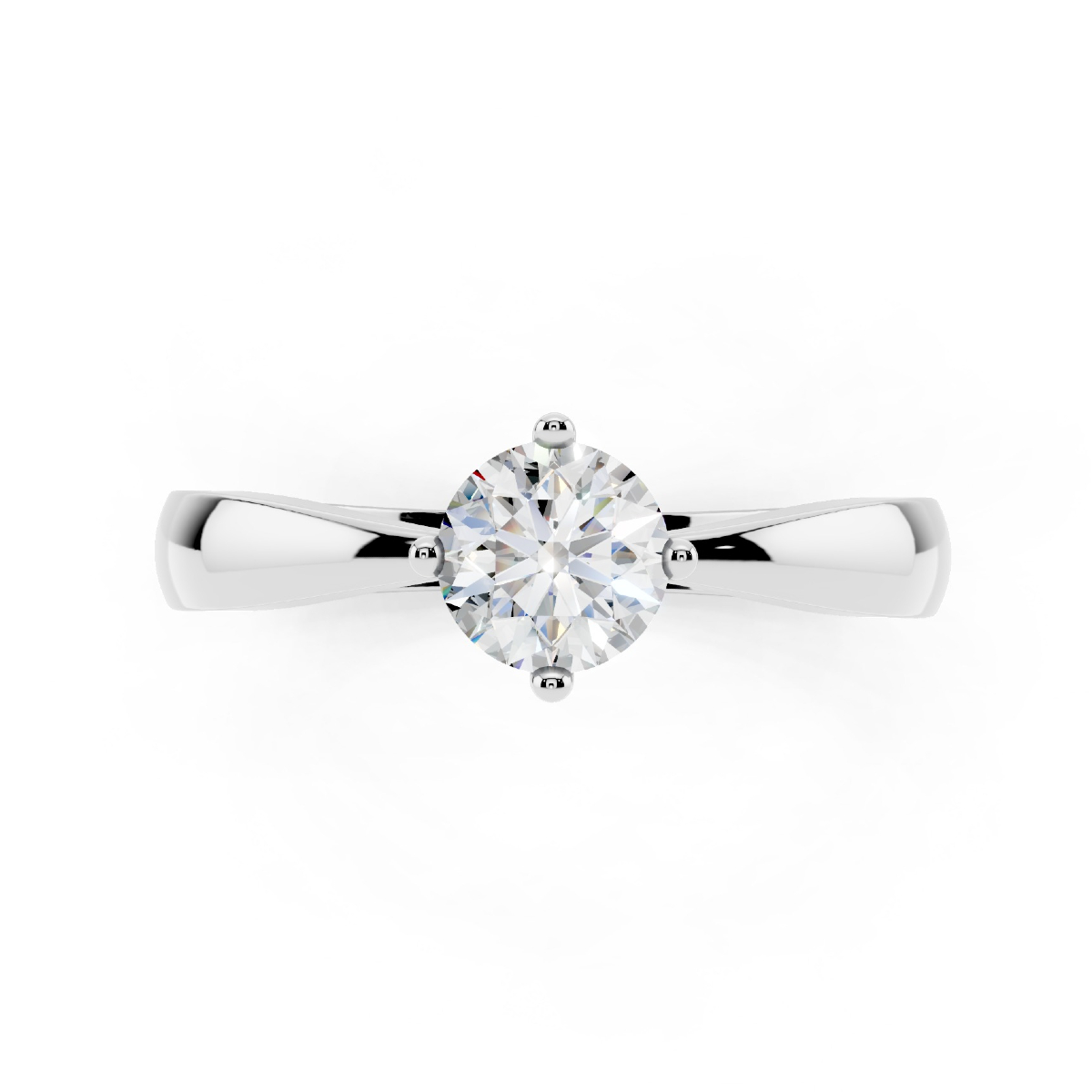 Anello Solitario 0.50 D-VS1 Triplo Excellent GIA 4