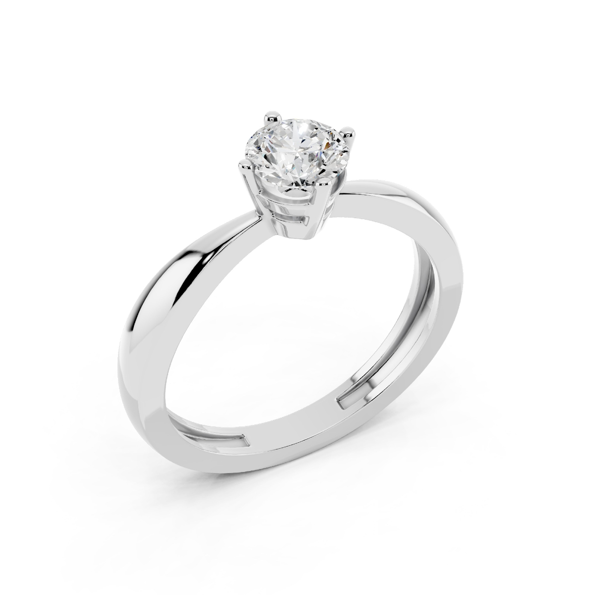 Anello Solitario 0.50 D-VS1 Triplo Excellent GIA