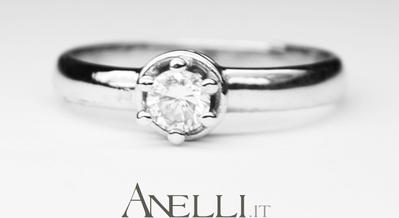 Anello Solitario 0,18 carati F-VVS1-1