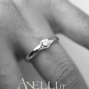Anello Solitario 0,18 carati F-VVS1-2