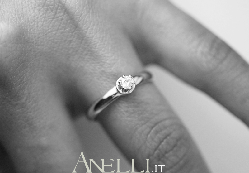 Anello Solitario 0,18 carati F-VVS1-2