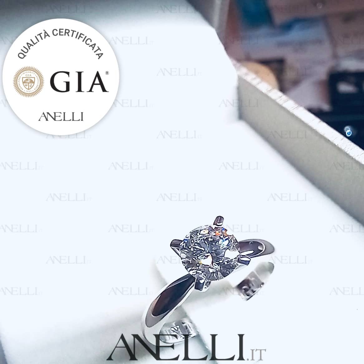 Anello Solitario Fidanzamento 1 Carato