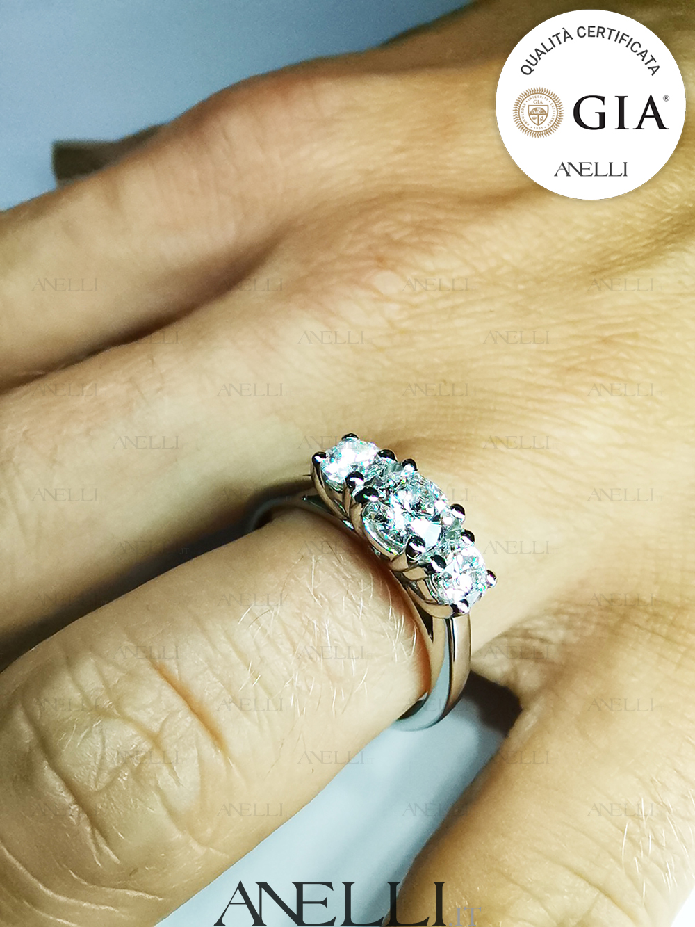 Anello Trilogy 1.10 Carati F-VS1 GIA-1