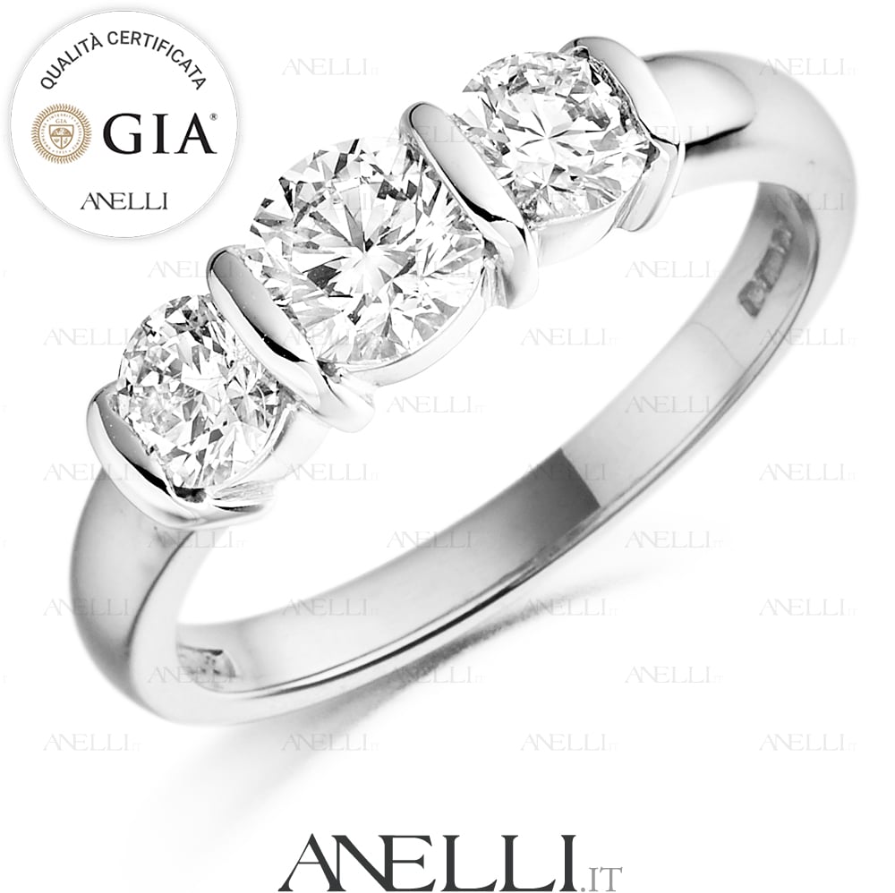 Anello Trilogy 1.20 Carati D-IF GIA