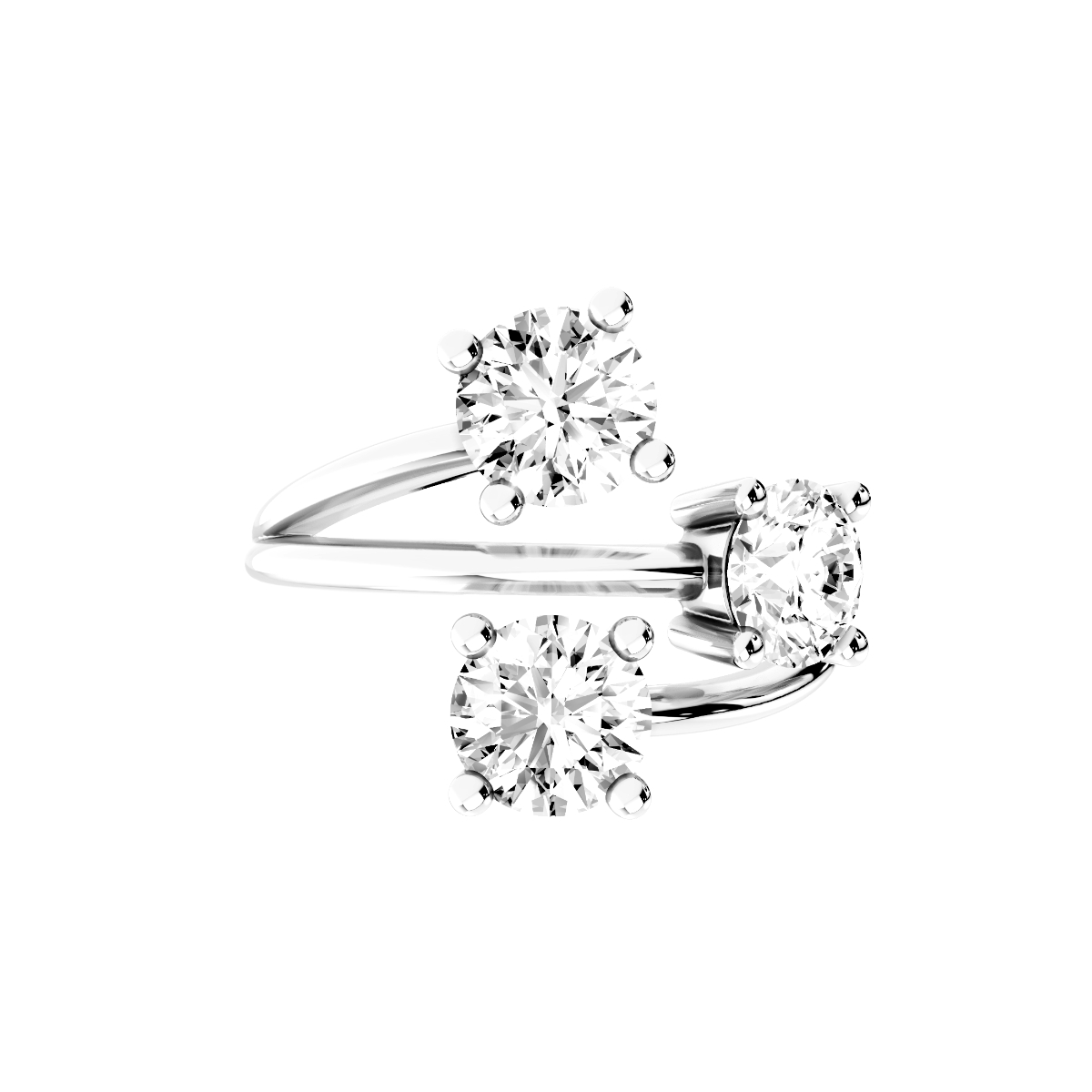 Anello Trilogy 1.20 F-IF Triplo Excellent GIA