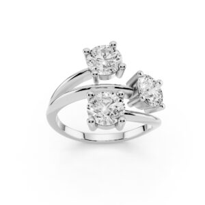 Anello Trilogy 1.20 F-IF Triplo Excellent con certificato GIA