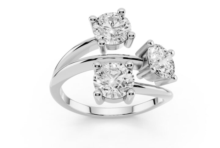 Anello Trilogy 1.20 F-IF Triplo Excellent con certificato GIA