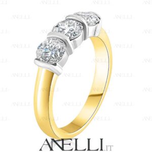 Anello Trilogy due carati e mezzo