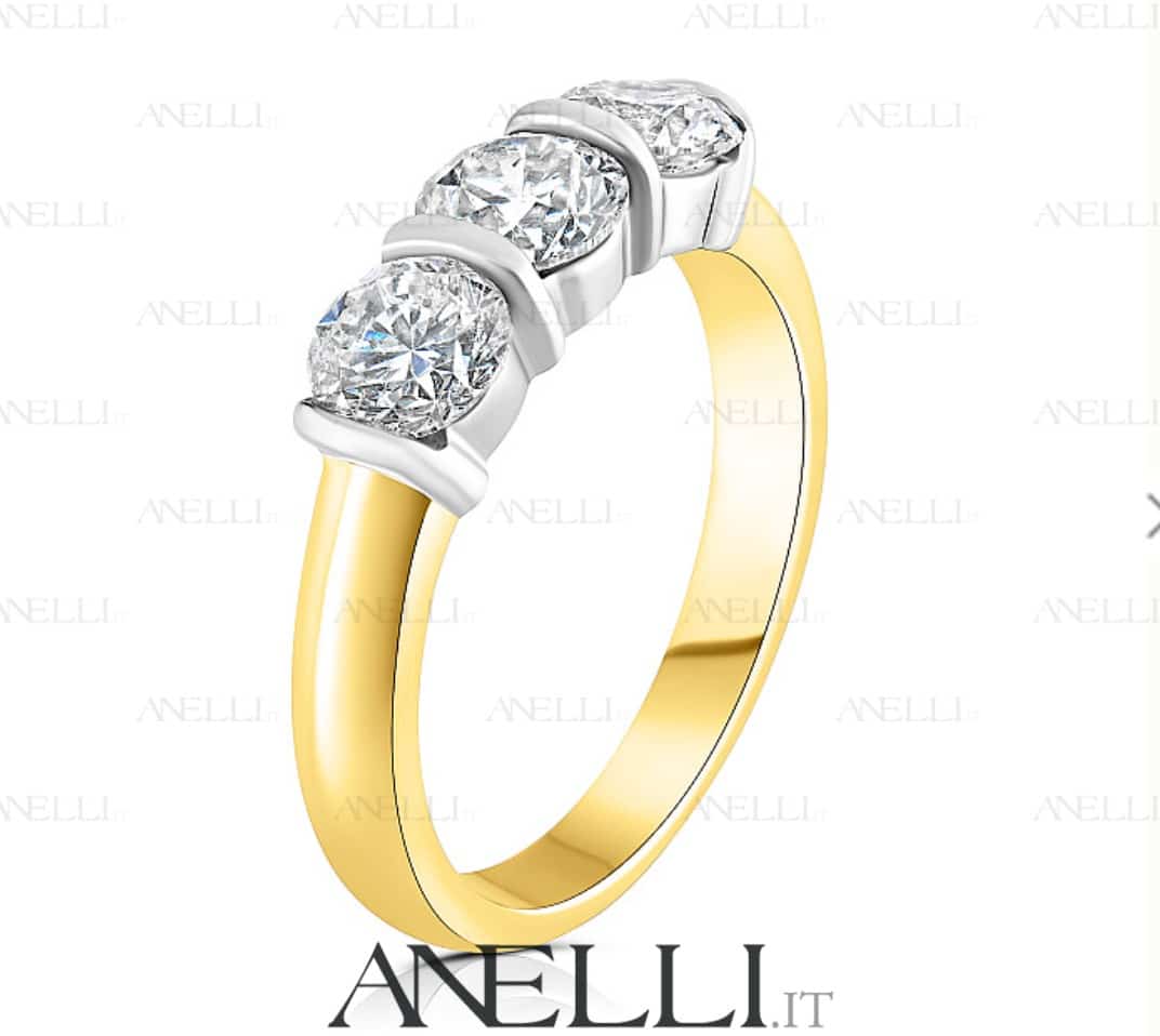 Anello Trilogy due carati e mezzo