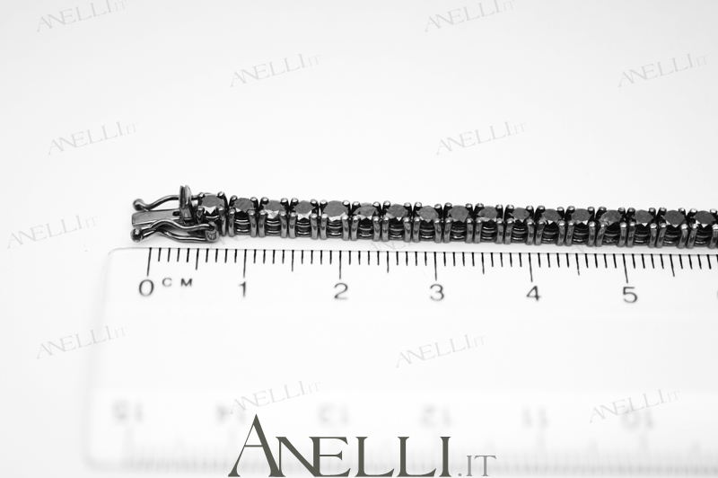 Bracciale Tennis Diamanti Neri 6 Carati-1