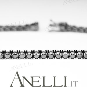 Bracciale Tennis Diamanti Neri 6 Carati