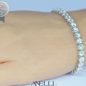 Bracciale Tennis Platino 10 Carati Diamanti F-VS1