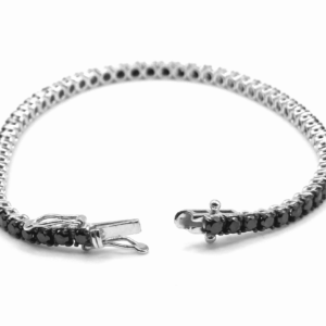 Bracciale tennis diamanti neri