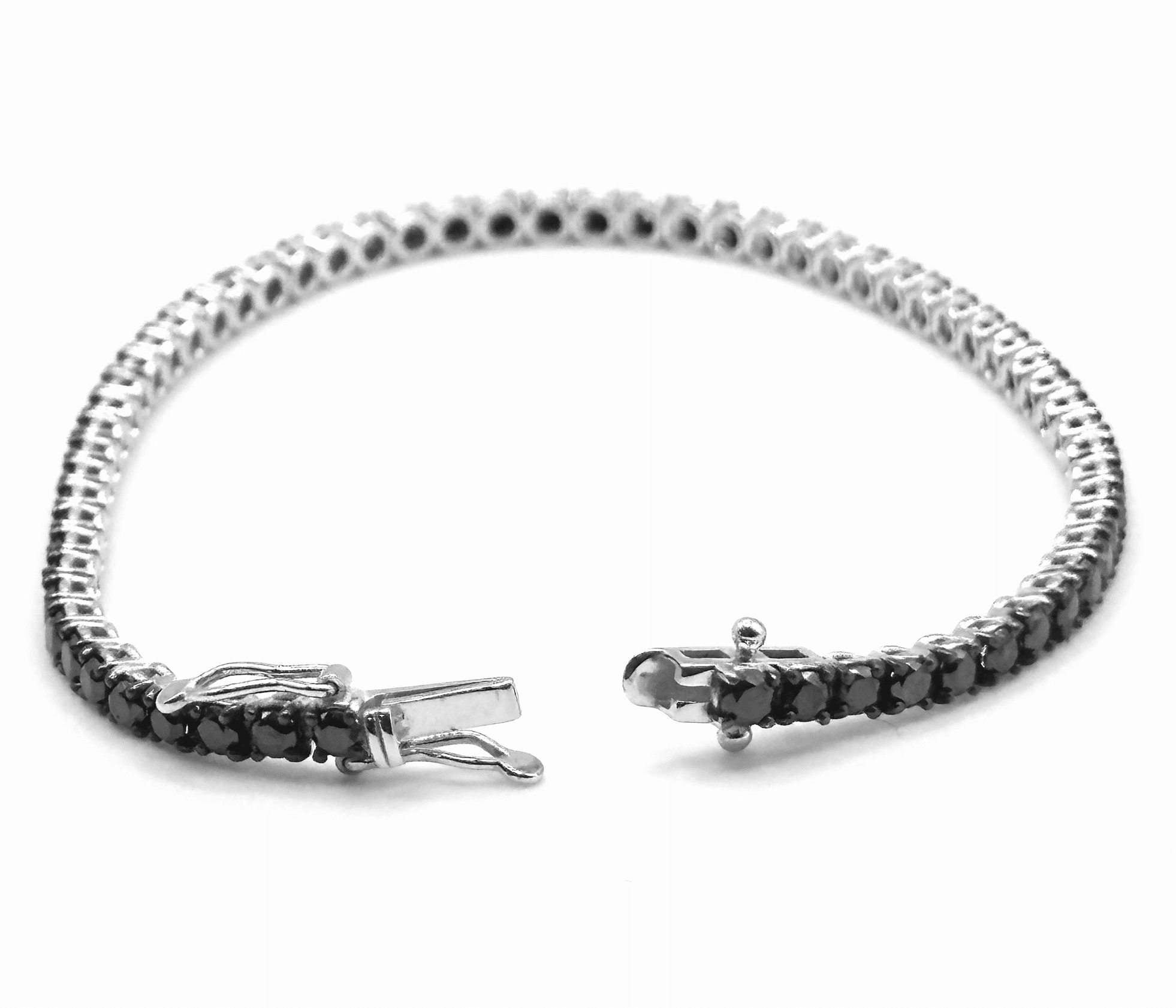 Bracciale tennis diamanti neri