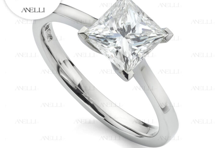 Diamante Princess Fidanzamento 1 Carato F-IF GIA