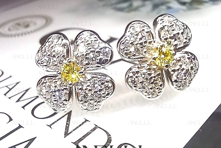 Orecchini Diamanti Fancy Vivid Yellow