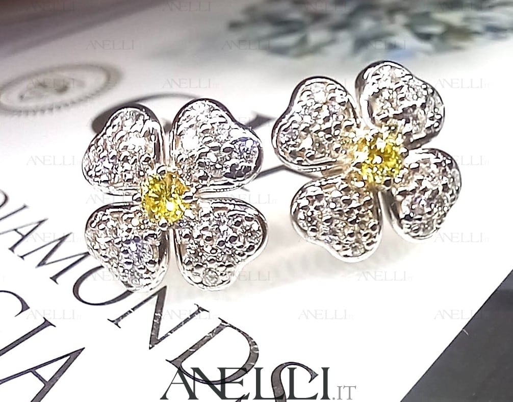 Orecchini Diamanti Fancy Vivid Yellow