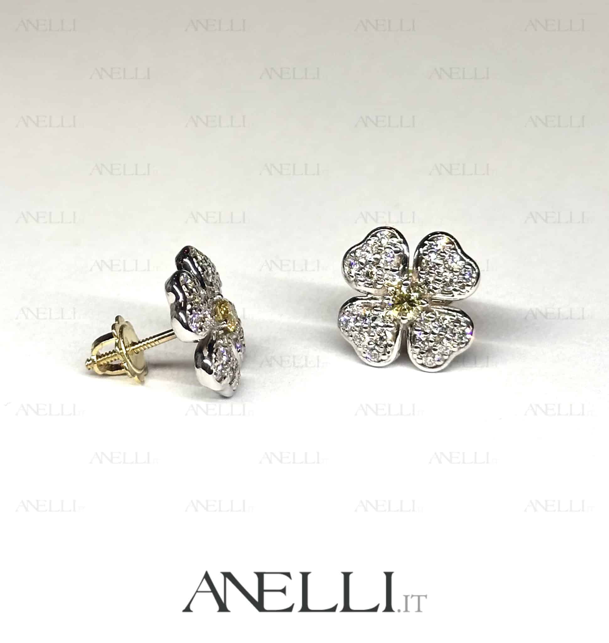 Orecchini Diamanti Gialli