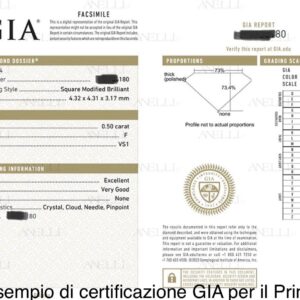 PRINCESS CERTIFICATO GIA