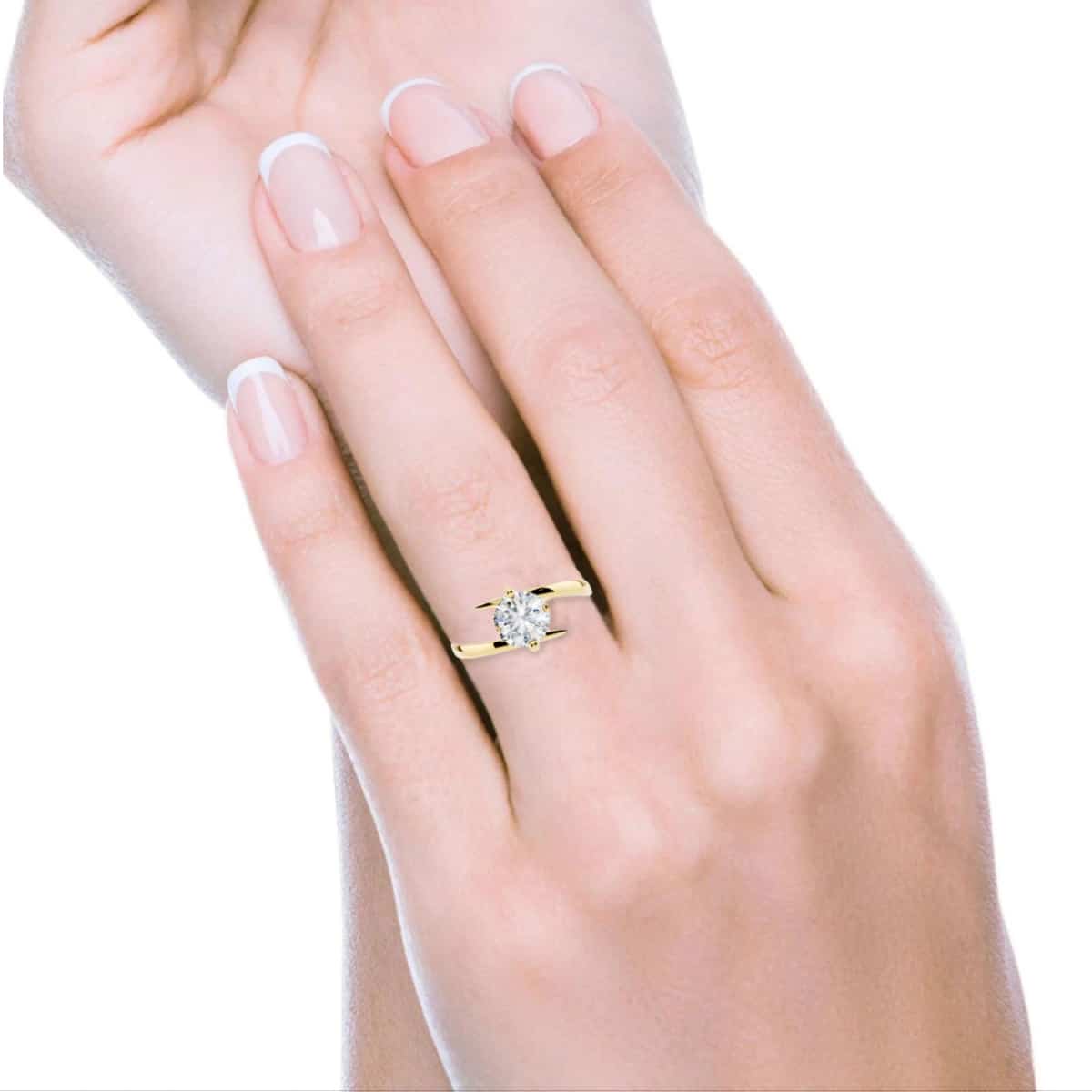 Solitario Oro Giallo 1 carato D-VVS1 GIA 6