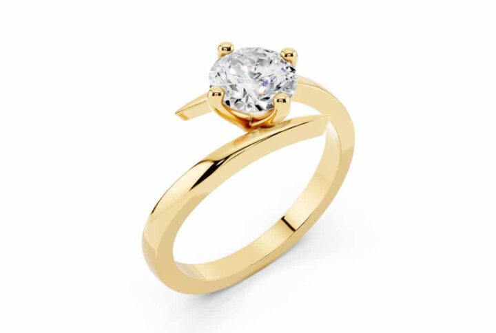 Solitario Oro Giallo 1 carato D-VVS1 GIA