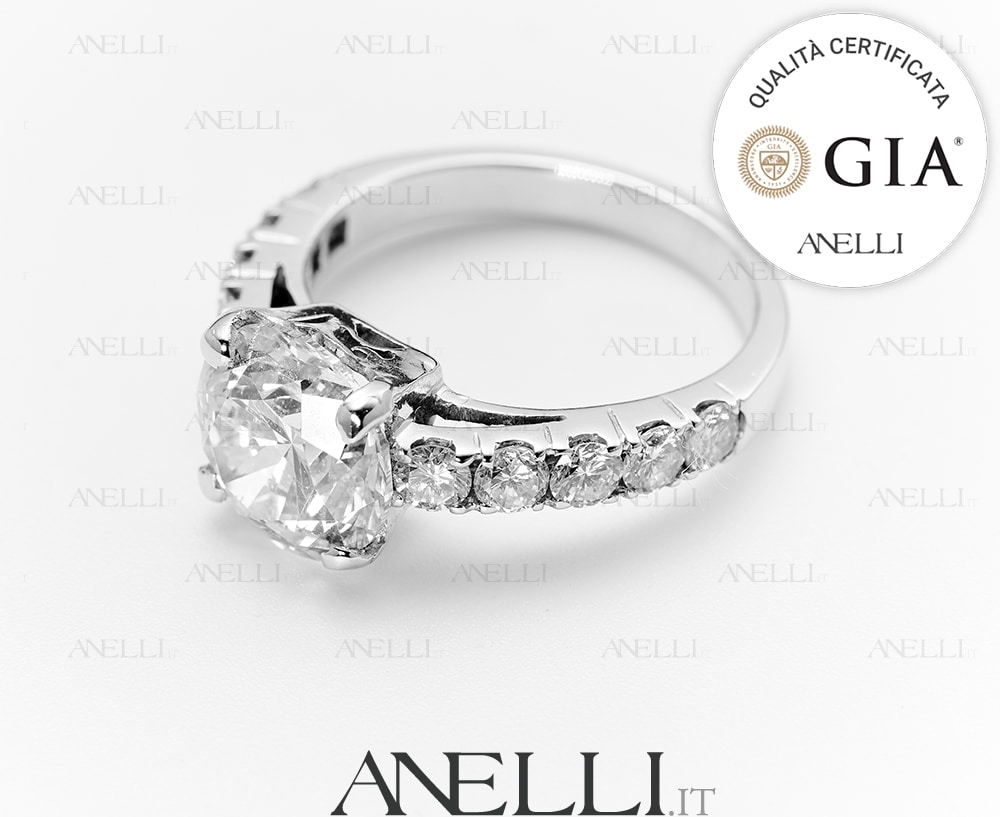 Anello Fidanzamento 3 Carati D-IF GIA