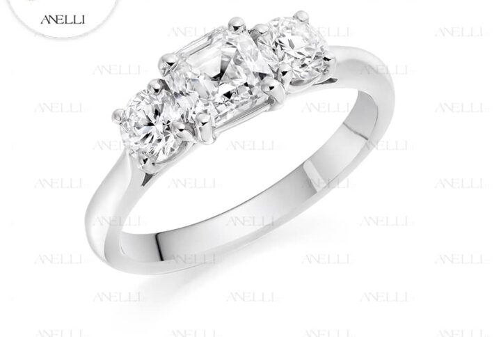 Trilogy Diamante Quadrato Asscher 2 Carati