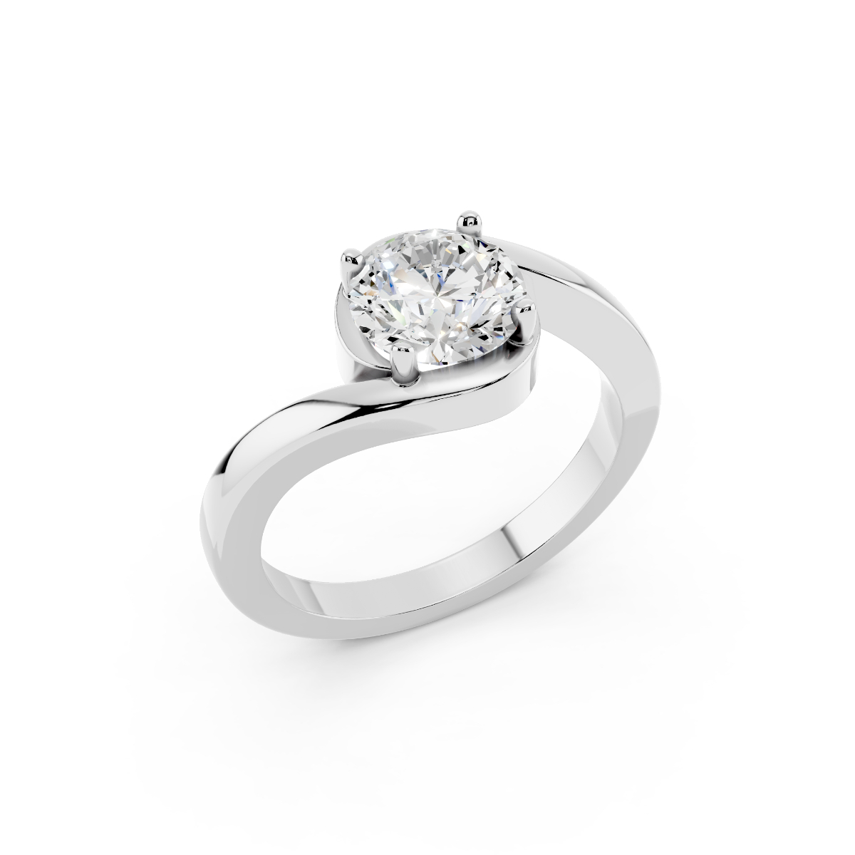 anello abbraccio 1 ct d-vs1 triplo excellent gia America