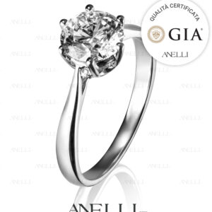 anello solitario Fidanzamento 1 carato
