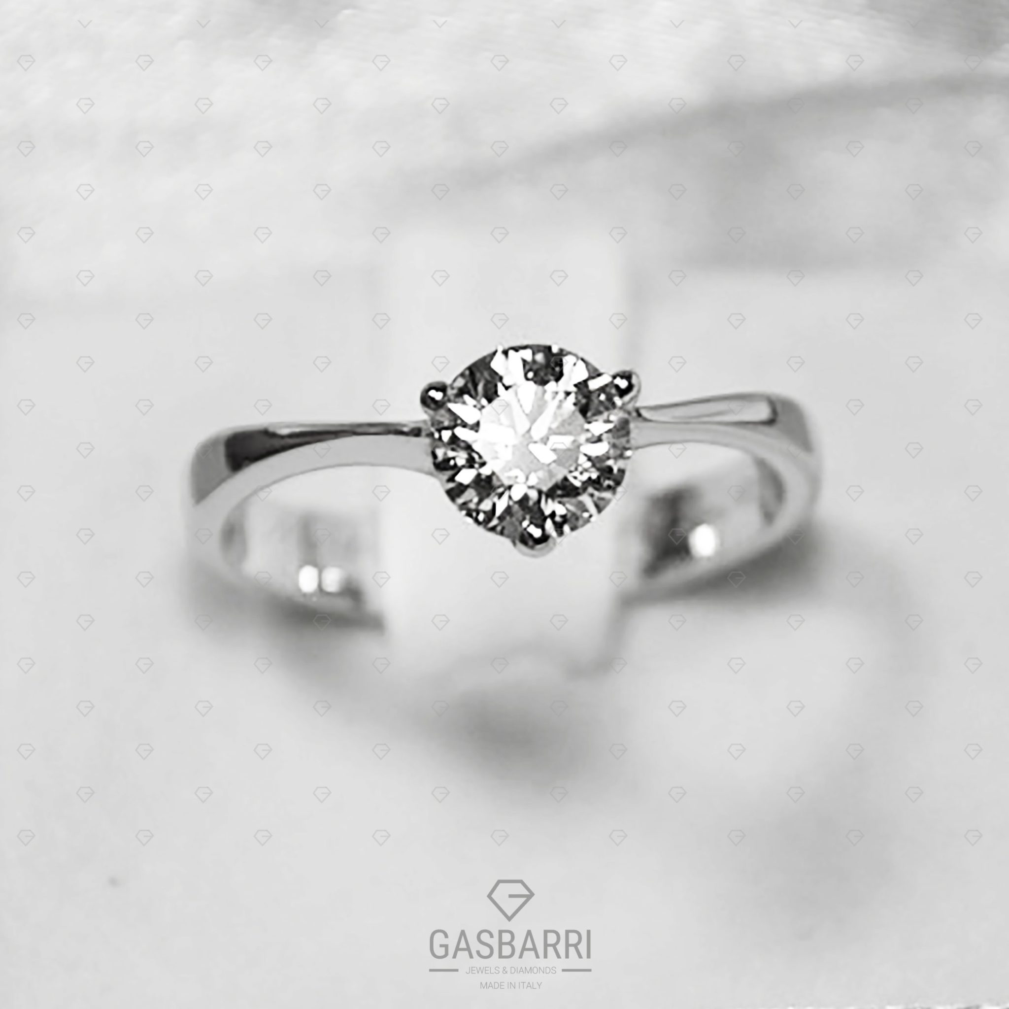 solitario a cuore con diamante di 0,90 carati F-VS1-1